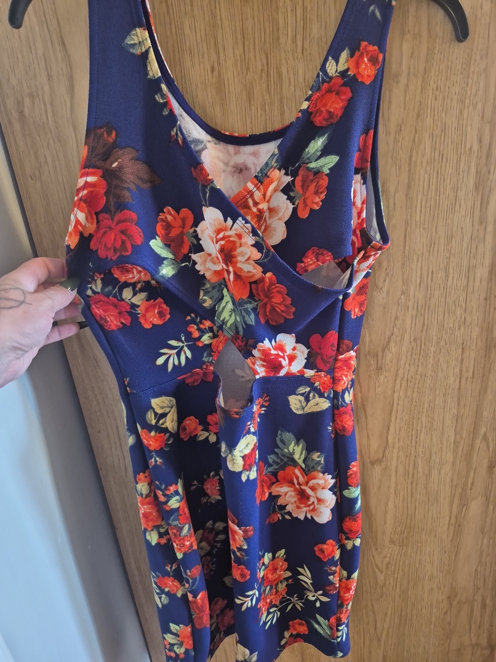 Ambiance Navy Floral Mini Dress - Picture 4 of 4